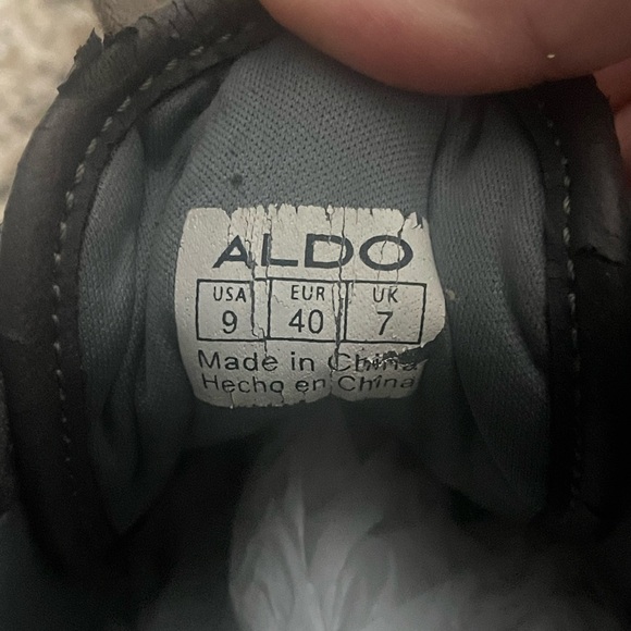 Aldo Black Quilted High-Top Sneakers - Picture 7 of 7